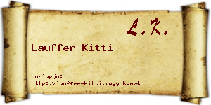 Lauffer Kitti névjegykártya